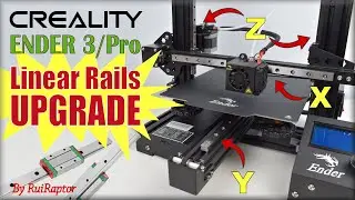 Creality Ender 3/PRO UPGRADE - HOW TO Install Linear Rails (X, Y & Z Axis)