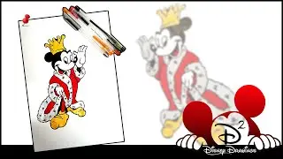 Learn How to Draw King Mickey Mouse - Disney Drawing | Character Drawing | Cartoon Drawing