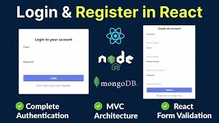 Login and Register using MERN Stack || Authentication in React, Node, Mongo DB & Express - 1