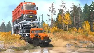 #transport truck and car