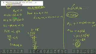 Class 10 Maths Ex 5.4 (1,2,3) chapter 5. Arithmetic Progression