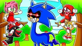 SONIC SE CONVIERTE en LA JIRAFA MÁS GRANDE para COMERSE a sus AMIGOS en ROBLOX!