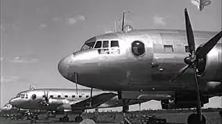 Soviet Ilyushin Il-12 parachuting demo at Tushino airshow 1952