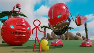 Pacman vs Head, Multigeneric, Lizard, Spider Robot