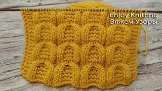 ШИКАРНЫЙ Рельефный Узор Спицами ПОДКОВА | Horseshoe cable knitting stitch pattern