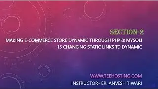 15 Changing Static links To Dynamic  E Commerce Website In PHP MYSQL BOOTSTRAP