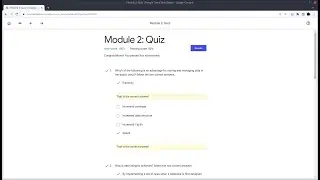 Module 2: Quiz Innovating with Data and Google Cloud