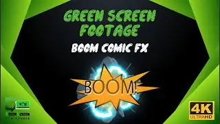 Boom comic FX green screen footage | 4K footages | GreenScreen Vfx