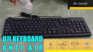 Pengujian Keyboard Anti Air|Keyboard R-One Disiram Air tidak Rusak #keyboard #gaming #pc #computer