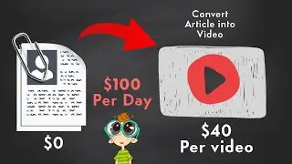 How To Earn Money Online | Converting Article Into Video