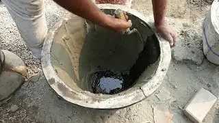 Cement Flower Pot Making with Amazing Technique