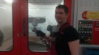 Пробую новую SATA 5000. Настройка краскопульта HVLP. Покраска без пятен и ореолов.