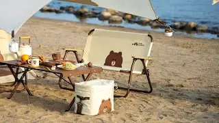 Yun Mu Aluminum Alloy Folding Chair - LINE FRIENDS [ Mobi Garden ]