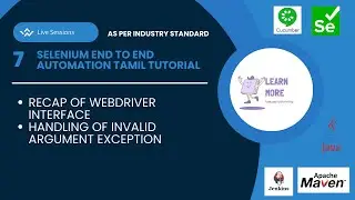 7. Recap of WebDriver Interface Session & Handling of Invalid Argument Exception | LMTI