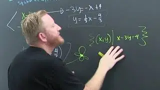 Write Infinite Solutions to a System  of Equations as a Point and Set Builder