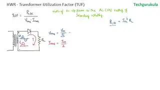 Analog Circuits: Half Wave Rectifier - Transformer Utilization Factor