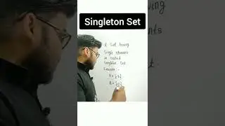 Singleton Set | What Is Singleton Set| Type Of Set | Ashish Ranjan Sir | 