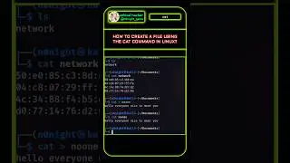 Using the cat command to create a file in Linux 