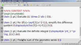 Summation (Sigma) Notation in LaTeX - MTH 516 H1 #4