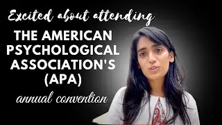 Excited for my first time at American Psychological Association (APA)'s Annual Convention!