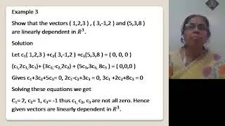 Linear Dependence and  Independence  of vector space