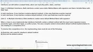 Core Java OOPS Part - 49 | Interface | Interfaces Contains Same Default Method Names with Signature