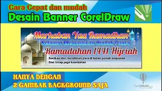 Cara Cepat Desain Banner Ramadhan hanya dengan 2 Gambar saja