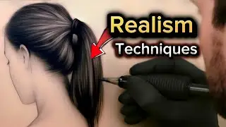 Hair Tattoo Tutorial | Realistic Portrait Tattoo Techniques