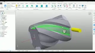 Autodesk PowerMill  - 4 Axis using Flowline Finishing Strategy
