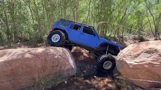 Jeep Cherokee Xj hits Cane creek hamburger hill Moab Utah