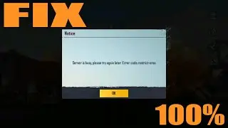 FIX - Server is Busy Please Try Again Error code Restrict Area / BGMI (Android Mobile)