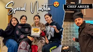 AREEB NY MERY LEA NASHTA BANAYA ♥️ | Mama K Special Aloo K Parathy 😍