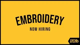 Now Hiring Embroidery Operators With Sign On Bonus