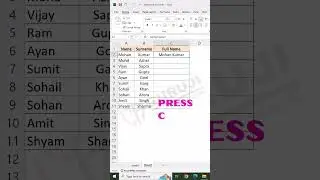 Flash fill Excel trick #shorts #excel