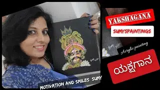Tulunada Yakshagana acrylic painting #sumyspaintings #acrylicpainting #yakshagana #udupi