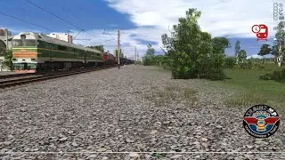 Оказываем помощь электровозу с контейнерным составом.Неоф.МП.Trainz Railroad Simulator 2022