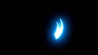 Fan movement blue neon animation in black screen background (1080p)