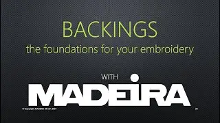 Webinar Part 3 - Backings