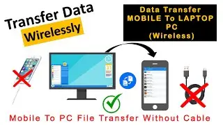 How to Share Data Mobile to PC LAPTOP (Wireless) 2023 Photo Video Without cable #Wirelesstransfer
