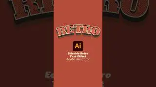 Editable Retro Text Effect Adobe Illustrator 