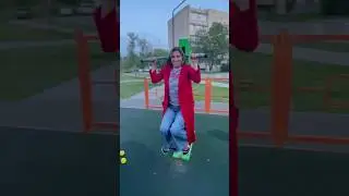 Когда дорвалась до спорт площадки #малоярославец #спорт #тренажер