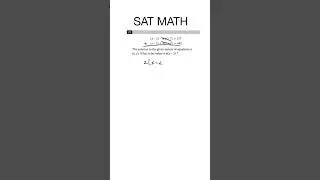 System of equations SAT Math #maths