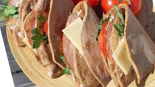 Сандвичи-конвертики с бужениной из курочки. Оригинальные и вкусные.