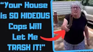 r/EntitledPeople - Smug Karen Vandalizes My 
