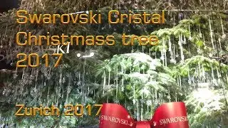 Swarovsky Christmas tree. Рождественская ель Сваровски. Zürich 2017