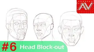 Portrait Drawing practice | Head Block-in | #6