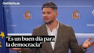 Rufián, sobre la retirada de los candidatos de EH Bildu: “Es un buen día para la democracia”