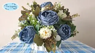 Merangkai bunga meja ruang tamu | Living room flower arrangement