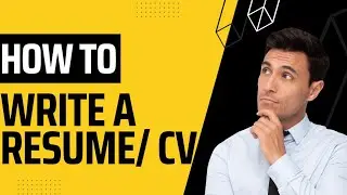 How to write a Resume in English | How to write a CV