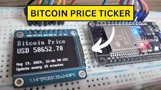 I built a bitcoin price ticker using an ESP32